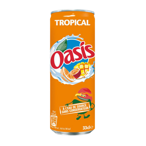 a can of oasis tropical drink